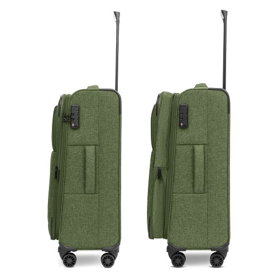 Redolz Essentials 12 THREE SET 4 wheels Suitcase set 3-piece with expansion pleat