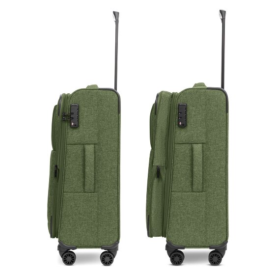 Redolz Essentials 12 THREE SET 4 wheels Suitcase set 3-piece with expansion pleat