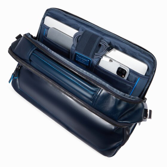 Piquadro Blue Square Briefcase Leather 39 cm Laptop compartment