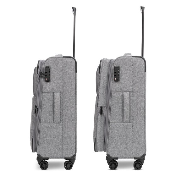 Redolz Essentials 12 THREE SET 4 wheels Suitcase set 3-piece with expansion pleat