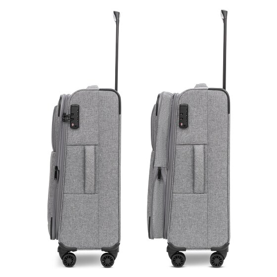 Redolz Essentials 12 THREE SET 4 wheels Suitcase set 3-piece with expansion pleat Redolz Essentials 12 THREE SET 4 wheels Suitcase set 3-piece with expansion pleat