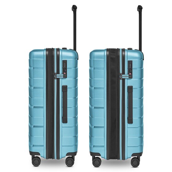 Bergpfeil Travel 4-wheel suitcase set, 3-piece, with stretch fold
