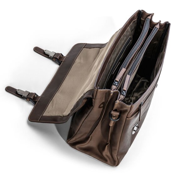 Farmhood Nashville briefcase XXL 3 compartments leather 39 cm