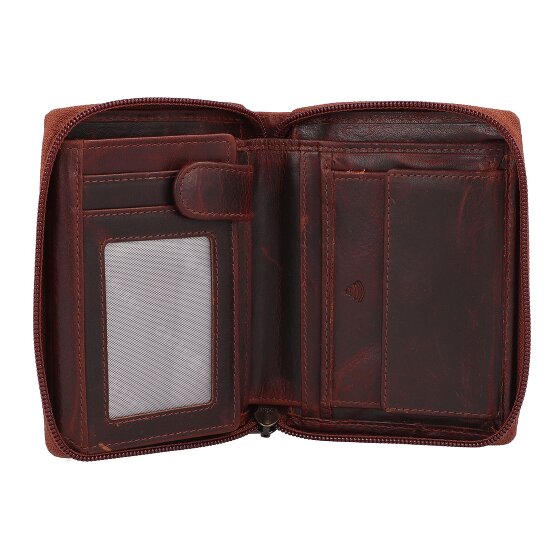 Greenburry Rugged Wallet RFID protection Genuine Leather 12.5 cm