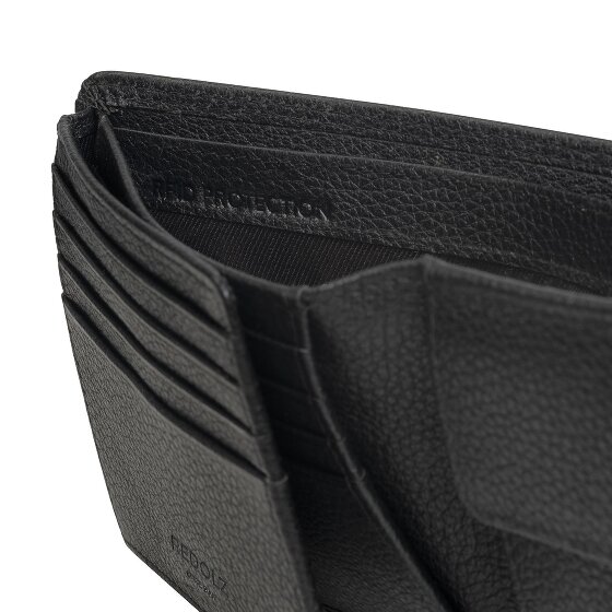 Redolz Leather Essentials QF wallet RFID leather 12 cm fold-out