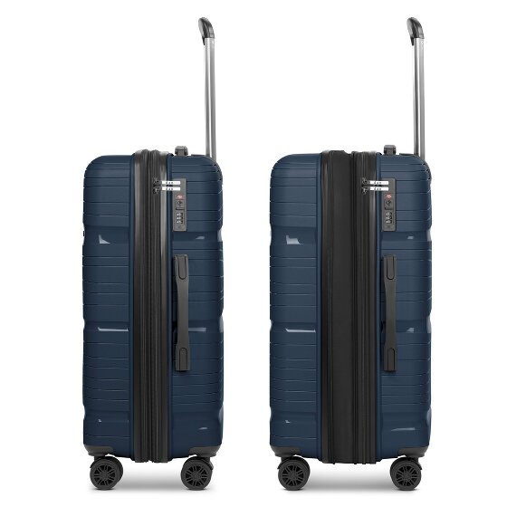 d&n Travel Line 4300-Plus 4 wheels Trolley M 65 cm with expansion pleat