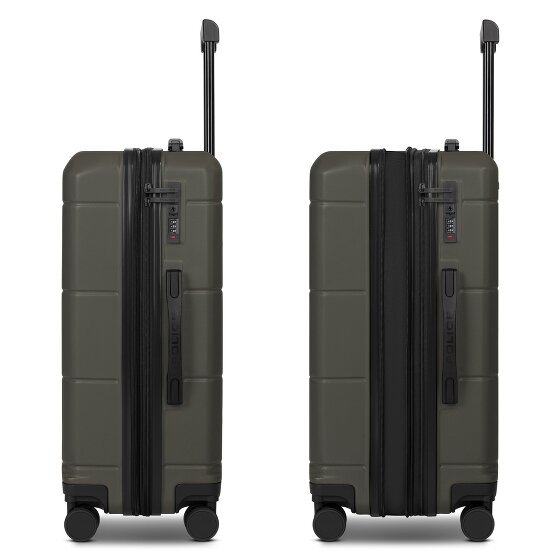 Police London 4 wheels Suitcase set 3-piece with expansion pleat