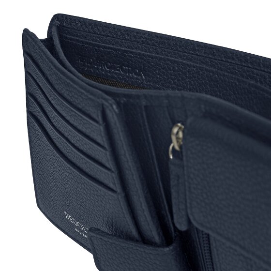 Redolz Leather Essentials QF wallet RFID leather 12 cm fold-out with zipper compartment