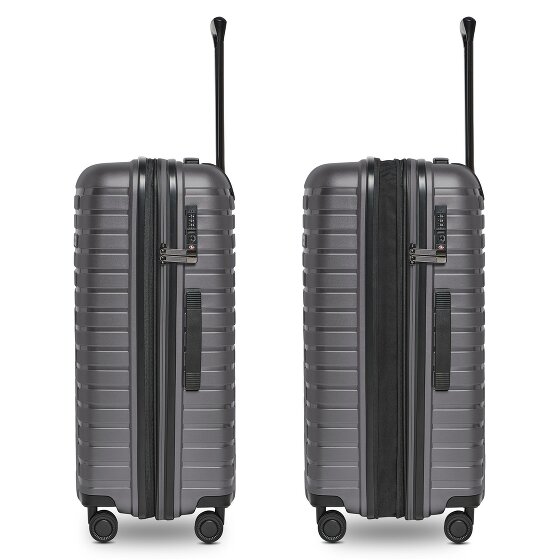 Pactastic Collection 04 THE THREE SET + 4 wheels Suitcase set 3-piece with expansion pleat