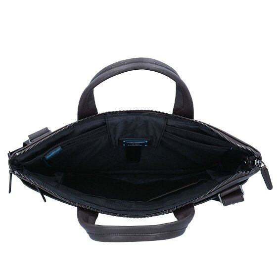 Piquadro Black Square briefcase leather 42 cm laptop compartment
