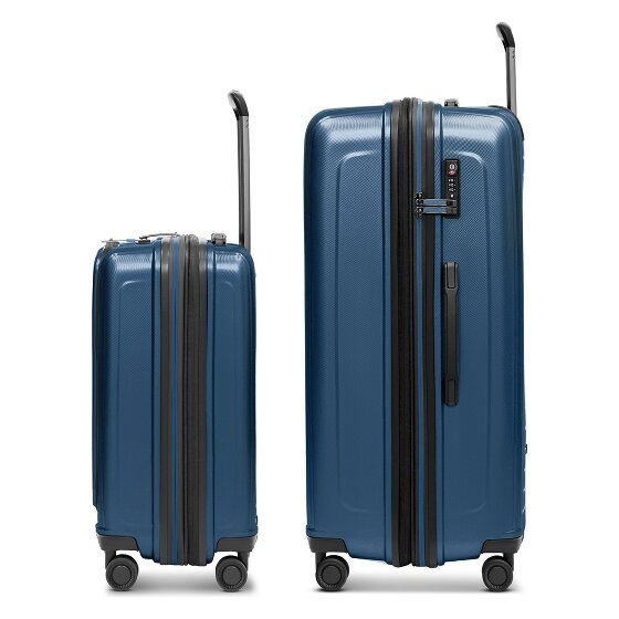 Redolz Essentials 14 4-wheel suitcase set 2 pcs. laptop compartment with expansion fold