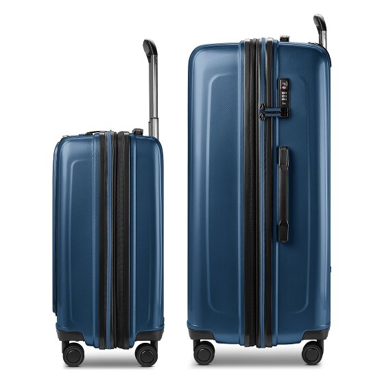 Redolz Essentials 14 4-wheel suitcase set 2 pcs. laptop compartment with expansion fold