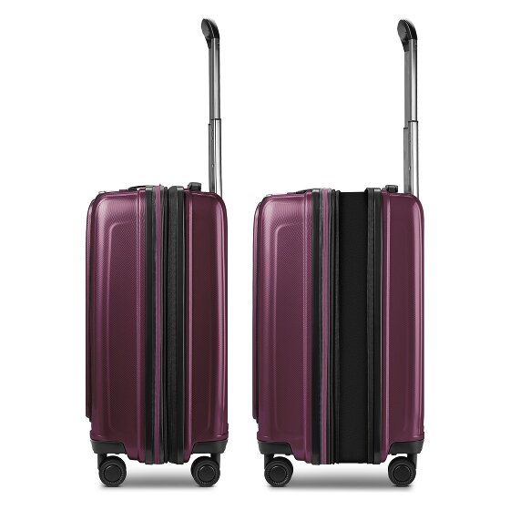 Redolz Essentials14 4-wheel suitcase set Beautycase 4 pce with expansion fold laptop compartment