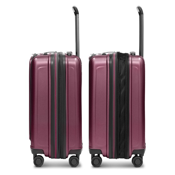 Redolz Essentials14 4-wheel suitcase set Beautycase 4 pce with expansion fold laptop compartment