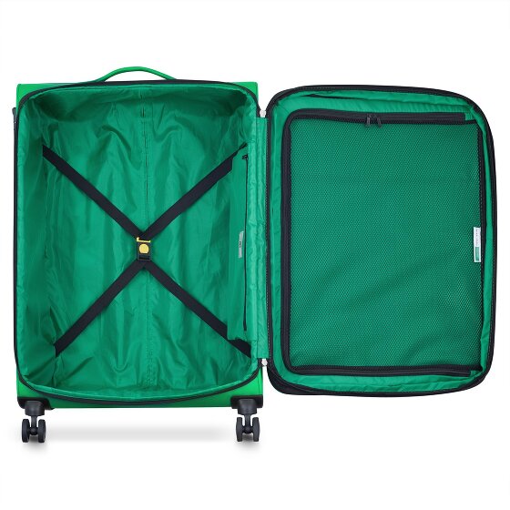 Delsey Paris x United Colors of Benetton Color Block 4-wheeled trolley 77cm with expansion fold