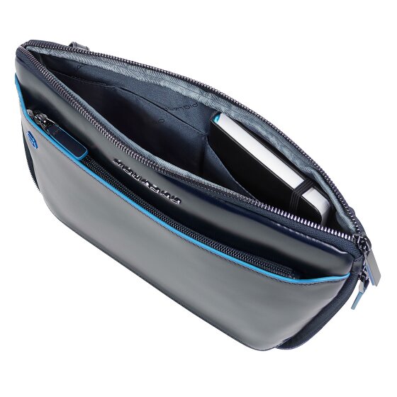 Piquadro Blue Square Shoulder bag Leather 30 cm