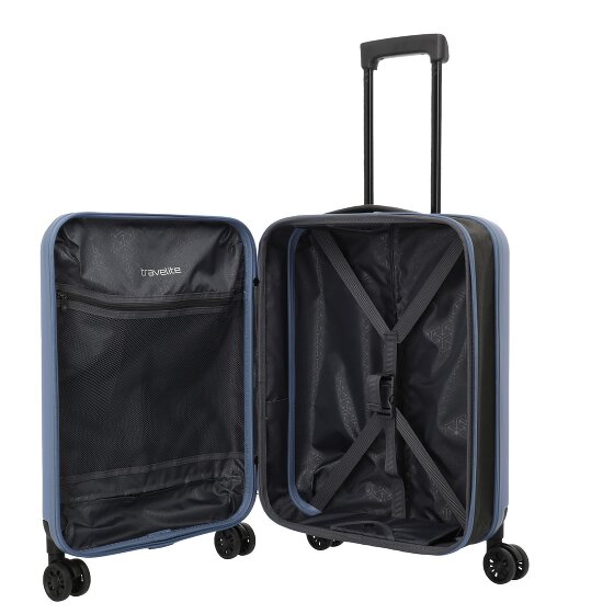 Travelite Basics foldable 4-wheel cabin trolley 55 cm with expansion pleat