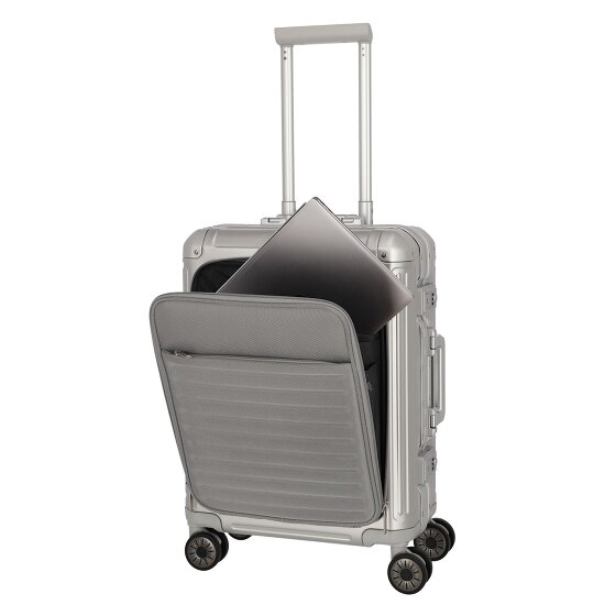 Travelite Next 4-wheel Aluminum Cabin suitcase, 55 cm, with Laptop Compartment