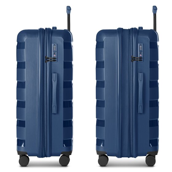 d&n South Dakota 4 wheels Trolley L 76 cm with expansion pleat