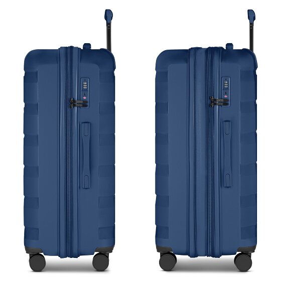 d&n South Dakota 4 wheels Trolley L 76 cm with expansion pleat