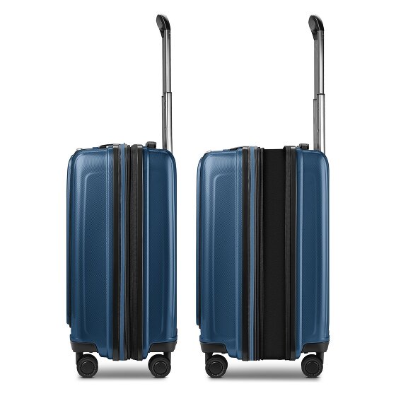 Redolz Essentials14 4-wheel suitcase set Beautycase 4 pce with expansion fold laptop compartment