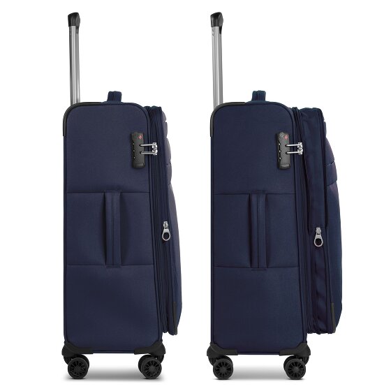 Worldpack Chicago 4 wheels Suitcase set 3-piece with expansion pleat