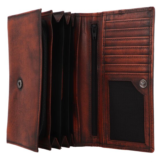 Greenburry Destressed Wallet RFID protection Leather 13 cm