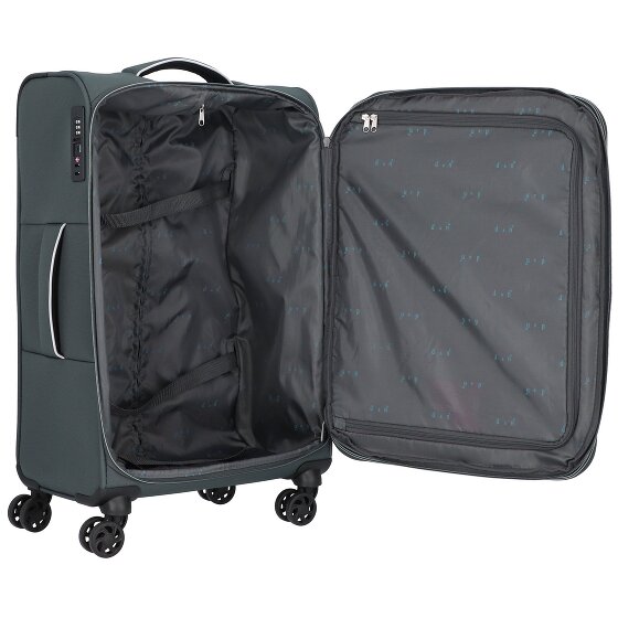 d&n Travel Line 9204 4 wheels Suitcase set 3-piece with expansion pleat