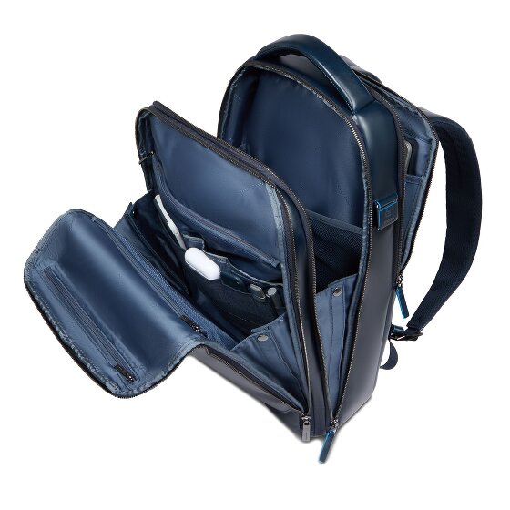 Piquadro Blue Square Daypack Leather 42 cm Laptop compartment