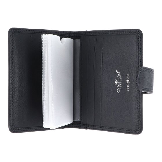 Golden Head Polo Credit card case RFID protection Genuine Leather 8 cm