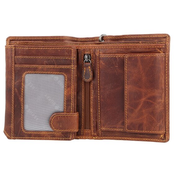 Greenburry Vintage Cafe Racer wallet RFID leather 9.5 cm