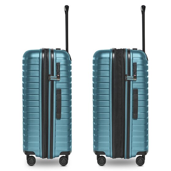 Pactastic Collection 04 THE THREE SET + 4 wheels Suitcase set 3-piece with expansion pleat