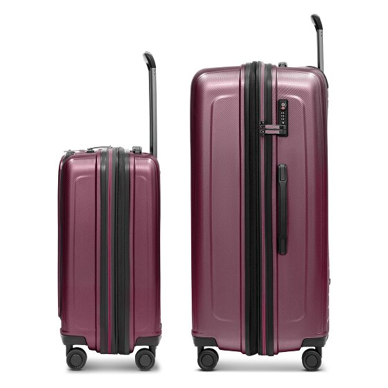 Redolz Essentials 14 4-wheel suitcase set 2 pcs. laptop compartment with expansion fold