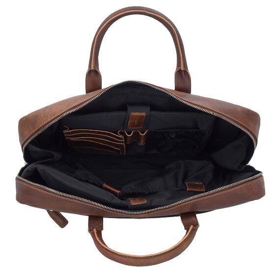 Plevier Vintage London Briefcase RFID protection Genuine Leather 41 cm Laptop compartment