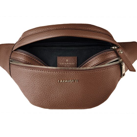 Lazarotti Bologna Leather Double-Zip Bum Bag, Crossbody, Leather, 25 cm