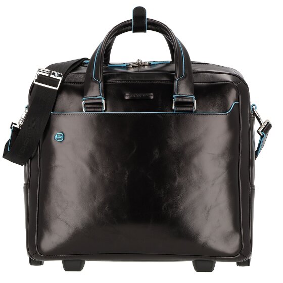 Piquadro Blue Square 2 Roll Business Trolley Leather 36 cm Laptop compartment