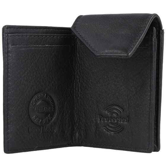 Greenland Nature Black Nappa wallet RFID leather 7 cm