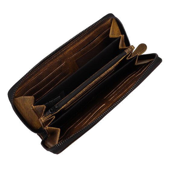 Greenburry Destressed Wallet RFID protection Leather 19 cm
