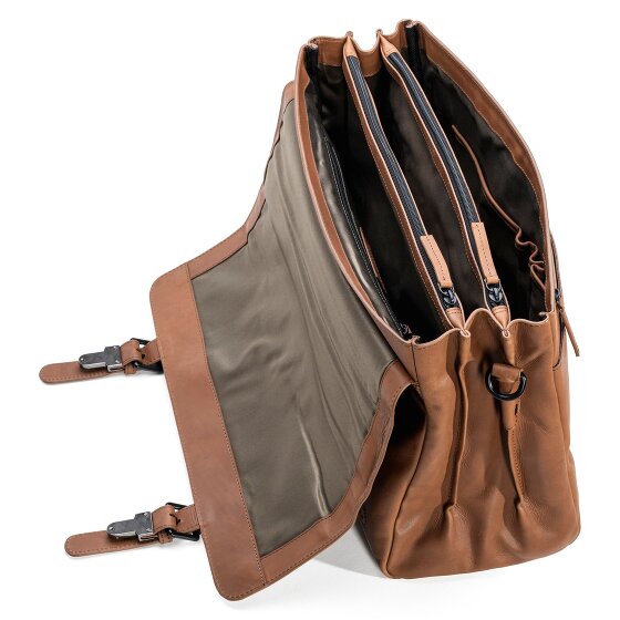Farmhood Nashville briefcase XXL 3 compartments leather 39 cm