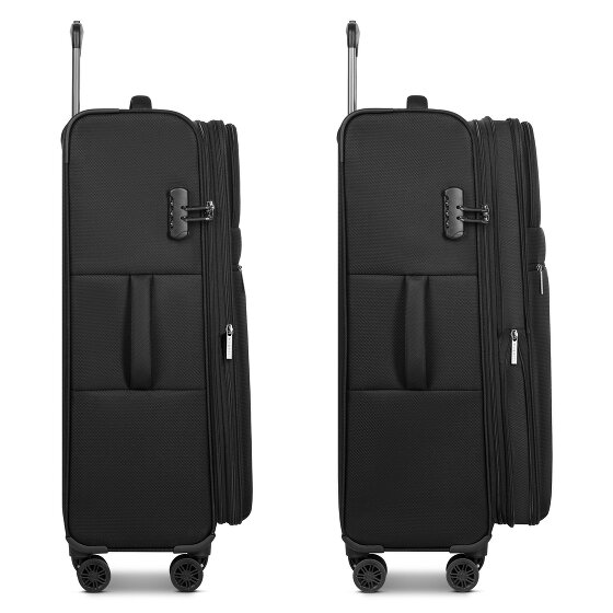 Bugatti Valencia Soft 4 wheels Trolley L 75 cm with expansion pleat
