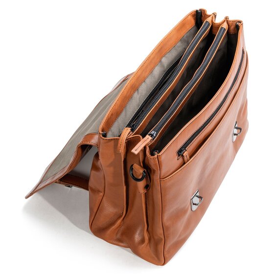 Farmhood Memphis briefcase XXL 3 compartments leather 39 cm