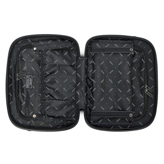 Redolz Essentials14 4-wheel suitcase set Beautycase 4 pce with expansion fold laptop compartment
