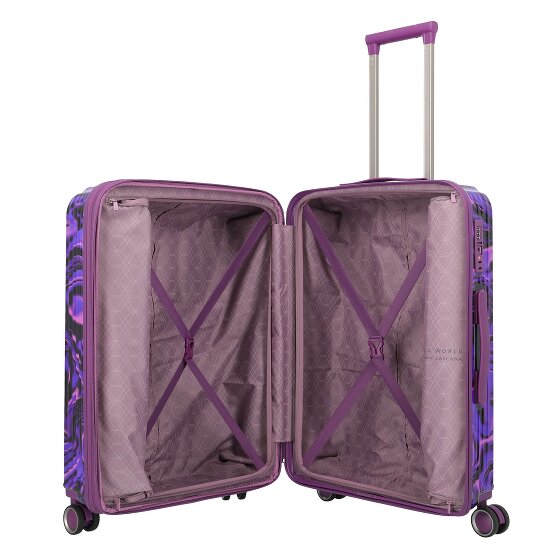 Travelite Lascana 4 wheels Trolley M 65 cm with expansion pleat