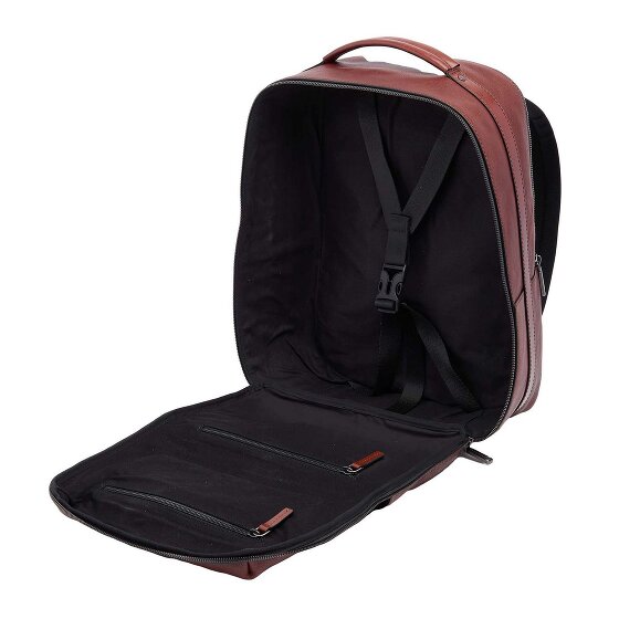The Bridge Ludovico travel backpack leather 42 cm laptop compartment