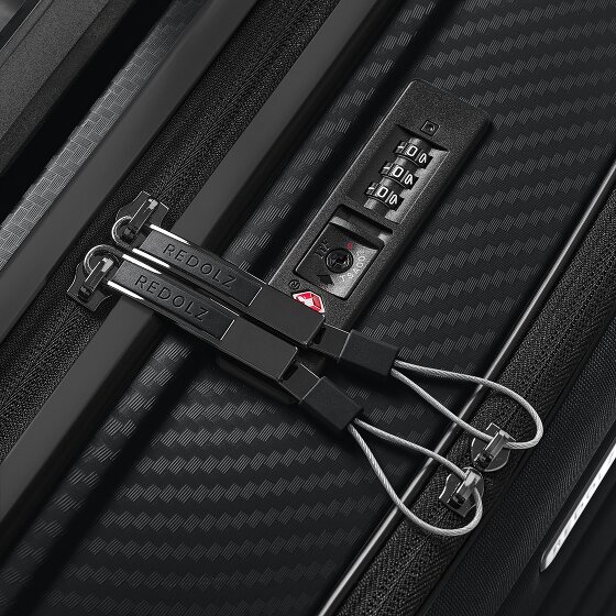 Redolz Essentials 17 4-wheel cabin trolley 55 cm soft-pocket laptop compartment