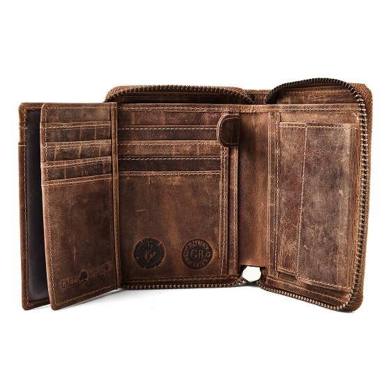 Greenburry Huntsman Wallet RFID protection Genuine Leather 10 cm
