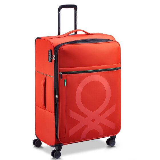 Delsey Paris x United Colors of Benetton Color Block 4-wheeled trolley 77cm with expansion fold