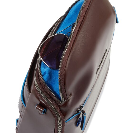 Piquadro Blue Square Shoulder bag Leather 27 cm