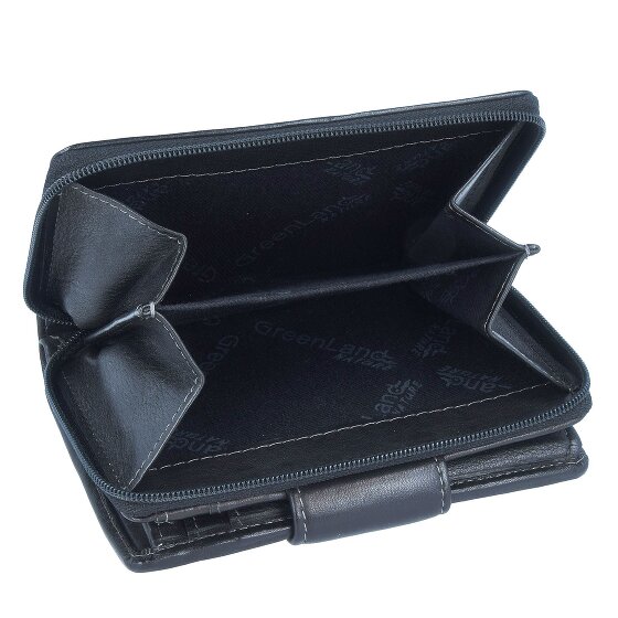 Greenland Nature Black Nappa wallet RFID leather 9.5 cm