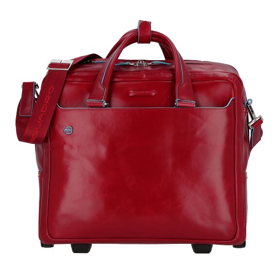 Piquadro Blue Square 2 Roll Business Trolley Leather 36 cm Laptop compartment